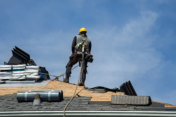 Professional Roofing technician working in Clinton Township, MI